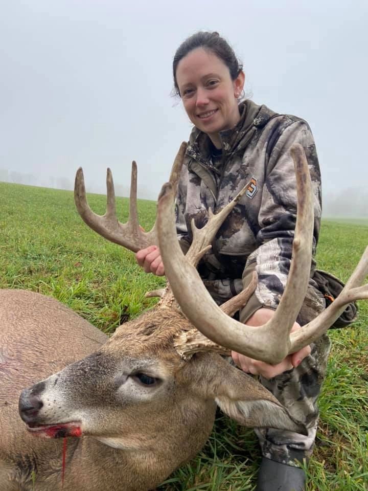 woman with buck